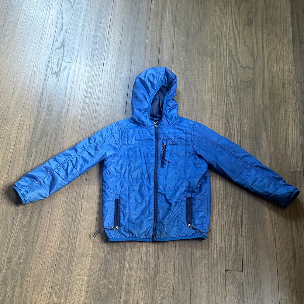 L.L. Bean  Blue Hooded light weight Jacket